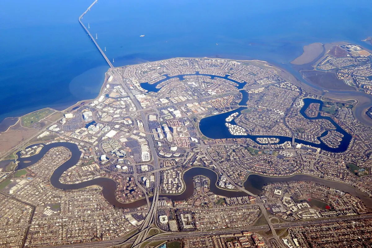 Foster City waterfront and lagoons, California