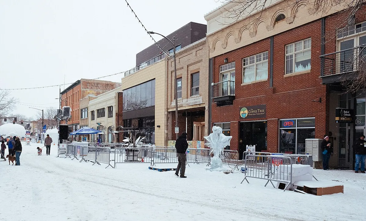 Downtown Loveland during the Fire and Ice Festival, Colorado