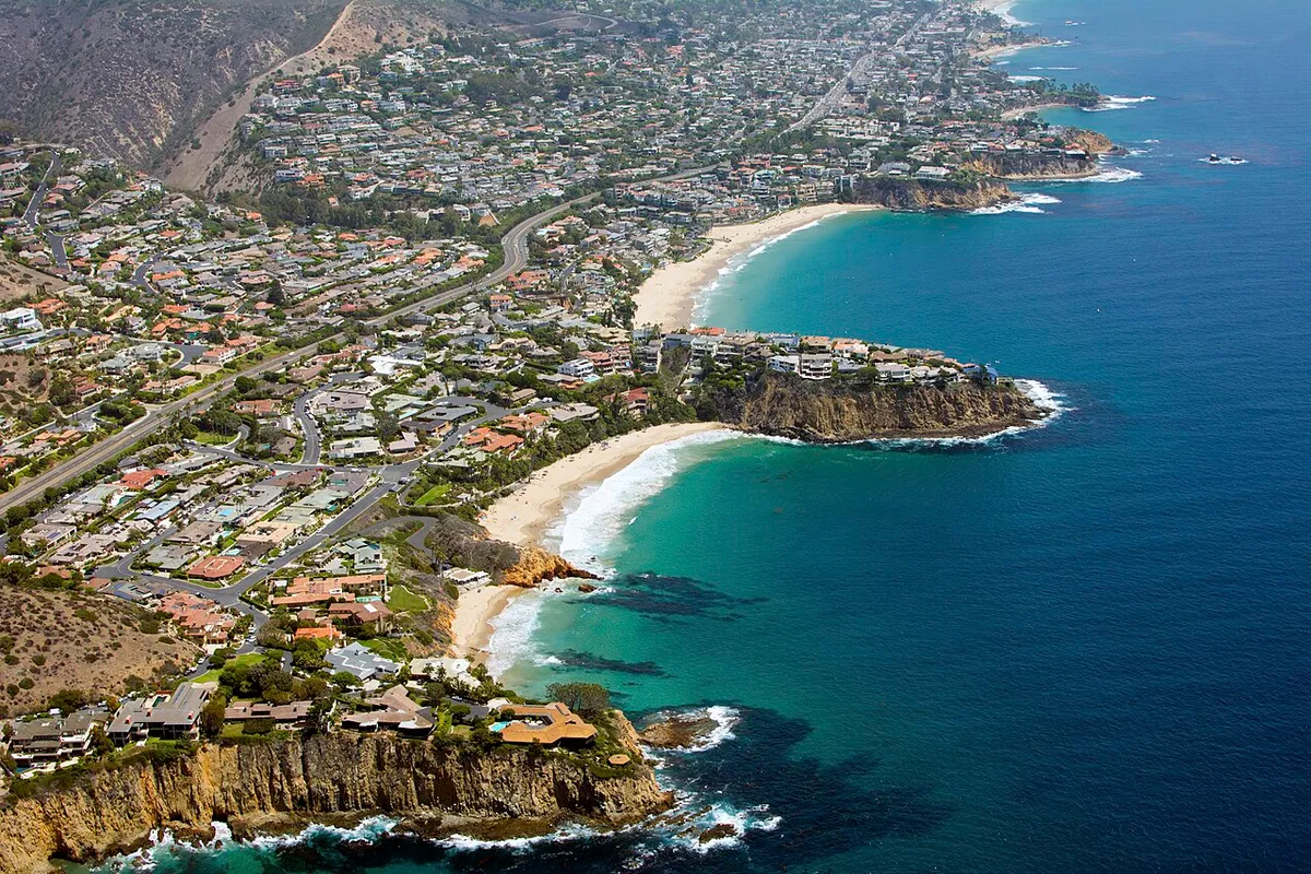 Laguna Beach coastline in Orange County, California