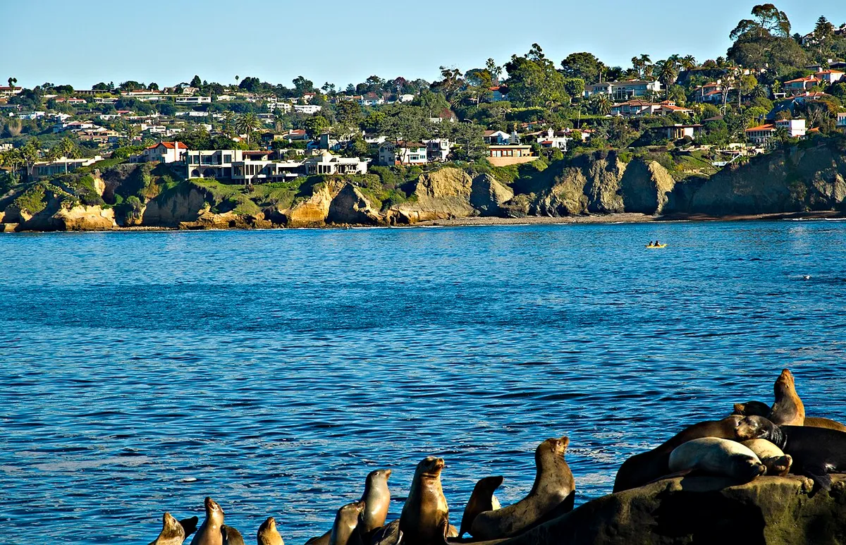 La Jolla Shores on the San Diego coastline, California