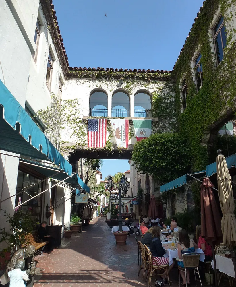 Downtown Santa Barbara's Spanish-style architecture, California