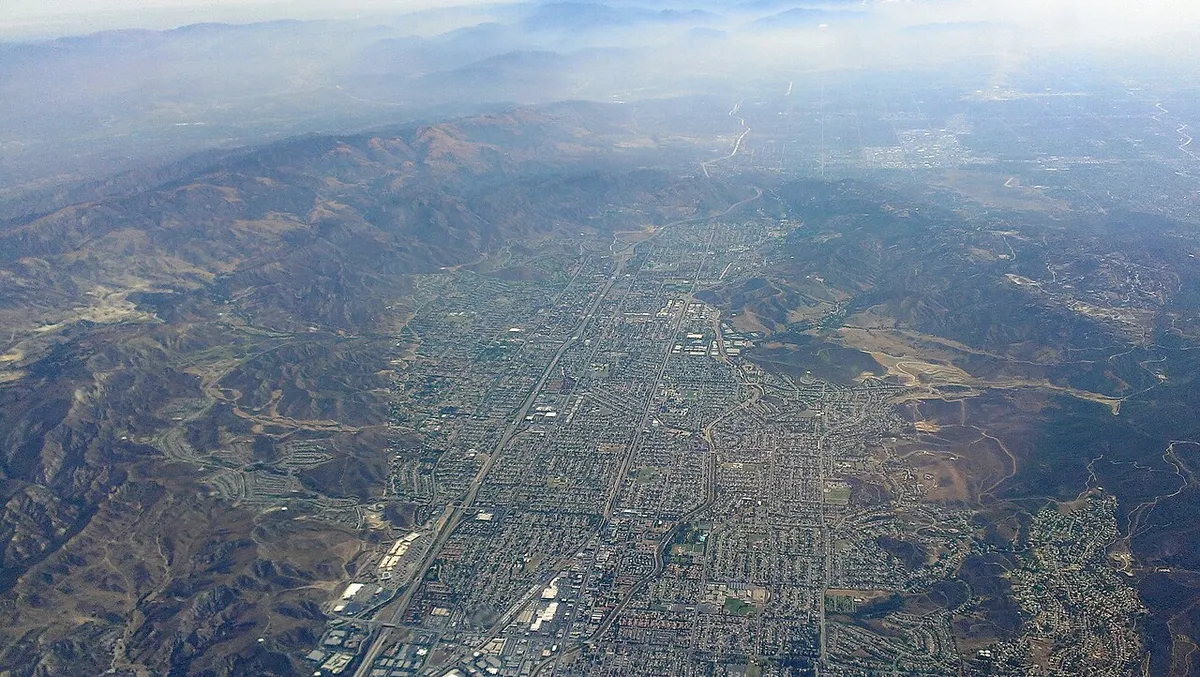 Simi Valley and the surrounding mountains, California