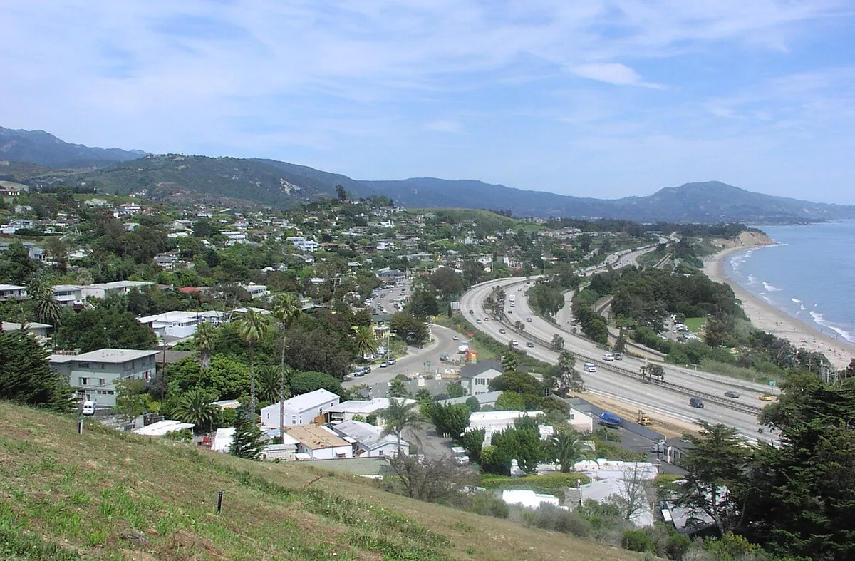 Summerland coastline viewed from Ortega Hill, California