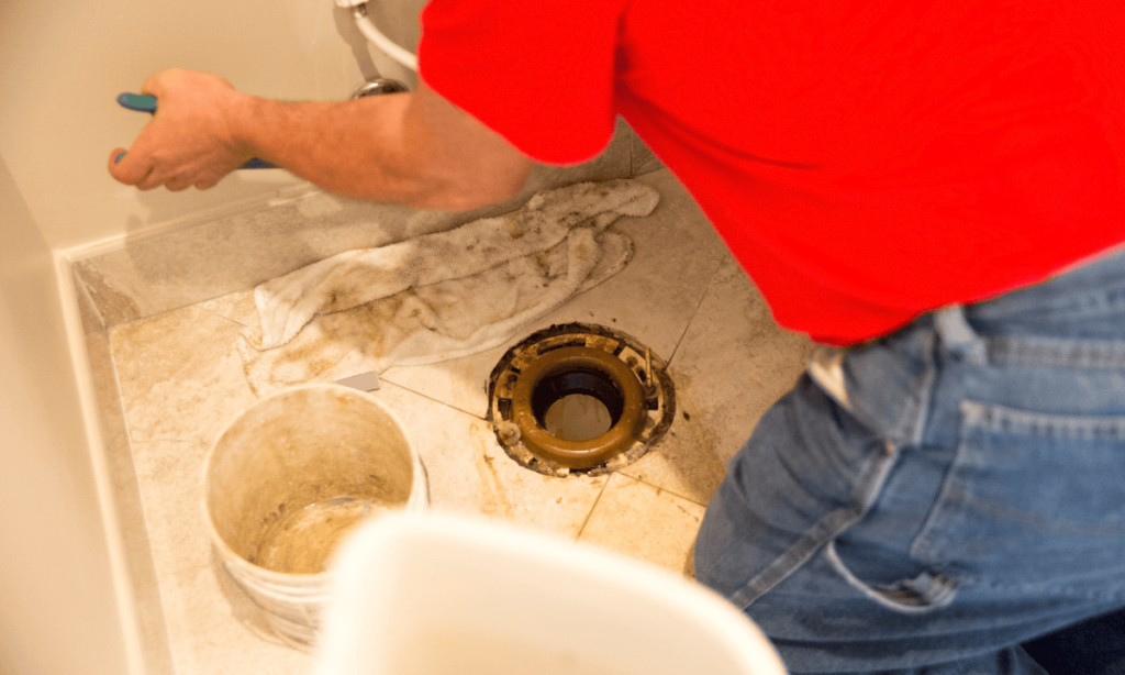 removing toilet flange