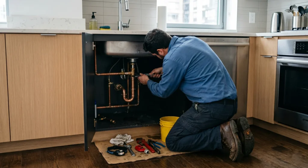 minor-plumbing-repair-under-sink