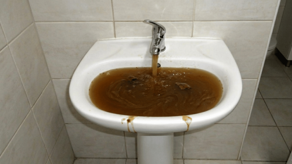 Brown Water Backing Up the Drain